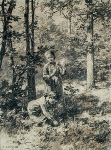 Sbírání konvalinek od Leon Augustin Lhermitte