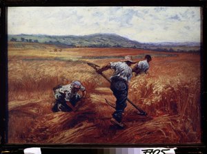 ""Ženci" Sklizeň. Pastelový obraz LLeon Augustin Lhermitte (1844-1925) 1910 Puškinovo muzeum, Moskva od Leon Augustin Lhermitte