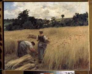 Ženci. (Ženci). Obraz Leon Augustin Lhermitte (1844-1925). Francouzské umění, realismus. Puškinovo muzeum výtvarných umění, Moskva od Leon Augustin Lhermitte