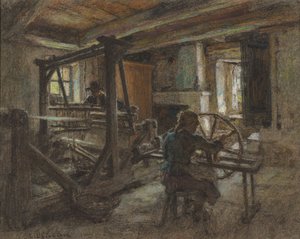 Tkadlena chalupa od Leon Augustin Lhermitte