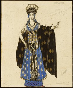 Kostýmní návrh pro "Salome": Herodias od Leon Bakst