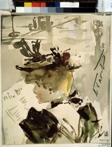 Žena čte od Leon Bakst