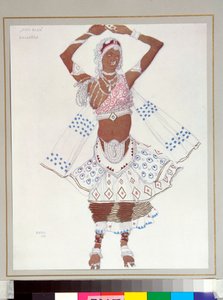 Ballets russes: ""bayadere"" Kostým navrhl Leon Bakst (1866-1924) pro balet ""The Blue God"" Michela Fokina od Leon Bakst