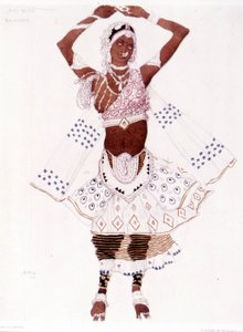 Kostým Bayadre vytvořil Léon Bakst pro „The Blue God“ od Reynalda Hahna (1875 - 1947) od Leon Bakst
