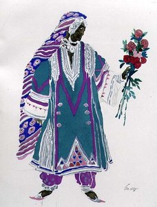 Kostýmní návrh (akvarel na papíře) od Leon Bakst
