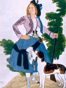 Kostýmní návrh pro The Huntress, 1922 od Leon Bakst