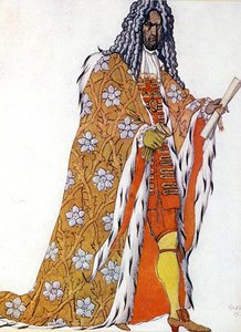 Kostýmní návrh pro The Master of Ceremonies od Šípkové Růženky od Leon Bakst