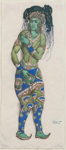 Kostýmní návrh pro Balet Blue God od R. Hahna, 1911 od Leon Bakst