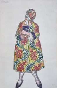 Kostýmní návrh pro balet Ženy v dobré náladě od C. Goldoni, 1917 od Leon Bakst