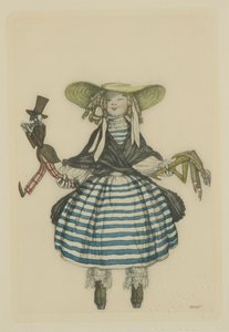 Návrh kostýmů pro balet The Fairy Doll od J. Bayera, 1903 od Leon Bakst