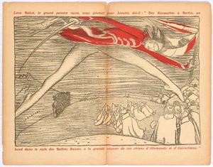 Z Karpat do Berlína, skok ve stylu ruských baletů..., c. 1915. od Leon Bakst