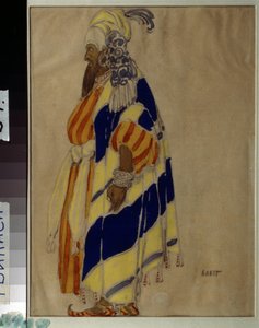 Návrh kostýmů pro balet ""Islamey"" od Mily (Mili, Milli) Alexejeviče Balakireva (1837-1910). Kresba Leona Baksta (1866-1924). Tempera na papíře Státní gruzínské muzeum umění, Tiflis (Tbilisi). od Leon Bakst