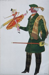 Angličan. Návrh kostýmů pro balet The Magic Toy Shop od G. Rossiniho, 1919 od Leon Bakst