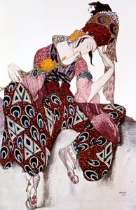 Iskander, kostýmní návrh pro balet La Peri hudba Paula Dukase, c1913 od Leon Bakst