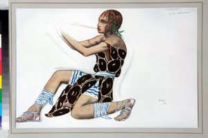 ""Narcisse"" Kostým navržený Leonem Bakstem (1866-1924) pro balet ""Narcisse"" Nicolase Tcherepnina (1873-1945) od Leon Bakst