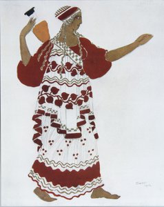 Nymfa. Návrh kostýmů pro balet Faunovo odpoledne C. Debussyho, 1912 od Leon Bakst