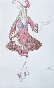 Stránka princezny. Kostýmní návrh k baletu Šípková Růženka P. Čajkovského, 1916 od Leon Bakst