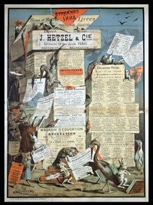 Reklama na nakladatelství Hetzel z Le Monde Illustre, prosinec 1883 od Leon Becker