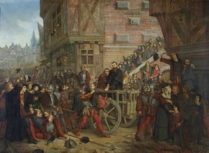 Mučení Etienna Doleta (1509-1546) od Leon Charles Adrien Bailly
