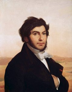 Portrét Jean-Francoise (Jean Francois) Champolliona (1790-1832), francouzského egyptologa, luštitele hieroglyfů. Obraz Leona Cognieta (1794-1880). Muzeum Louvre. od Léon Cogniet