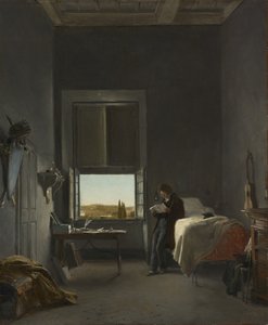 Umělec ve svém pokoji ve Villa Medici, Řím od Léon Cogniet