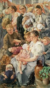 Ženy, pravý panel z The Ages of the Worker, 1895
