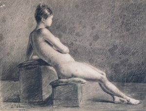 Model v profilu, c1853-1922 od Leon Joseph Florentin Bonnat