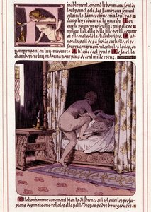 Ilustrace románu Honore de Balzaca „La Mye du Roy“ od Leona Lebeguea (1863-1944)