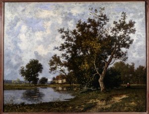 Obraz krajiny a la Mare od Leona Richeta (1847-1907) Soukromá sbírka 20. století