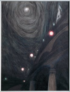 Clair de Lune et Lumieres. Kvaš na papíře ... (kvaš na papíře) od Leon Spilliaert