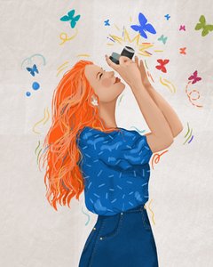 Tančící křídla, 2025 (digitální) od Leona Tsiara