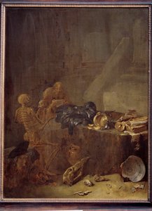 Vanitas (malba na dubovém dřevě)