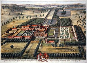 Rycott v hrabství Oxford ryl Johannes Kip (asi 1652-1722) (rytina)