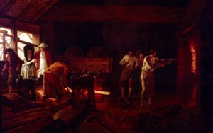 Interiér slévárny (malba)