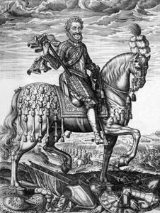 Henri IV (1553-1610) francouzský král v letech 1589-1610, rytina Leonarda Gaultiera od Leonard Gaultier