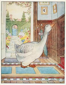 Goosey, Goosey Gander, Where Shall I Wander, from A Nursery Rhyme Picture Book, pub. 1914. od Leonard Leslie Brooke