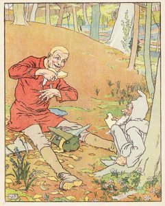 Zlatá husa (barevná litografie) od Leonard Leslie Brooke