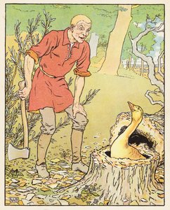 Zlatá husa (barevná litografie) od Leonard Leslie Brooke