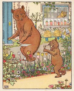 Tři medvědi (barevná litografie) od Leonard Leslie Brooke