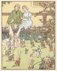 Tom Thumb (barevná litografie) od Leonard Leslie Brooke