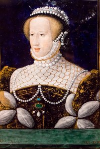 Eleonora Habsburská, Limoges,1560 (Smalt na mědi) od Leonard Limosin