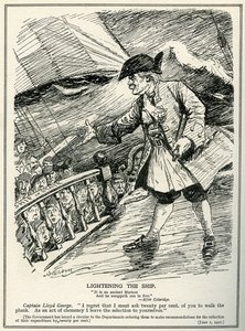 Lloyd George nařizuje vládním úřadům snížit výdaje o dvacet procent, 1921. od Leonard Raven Hill