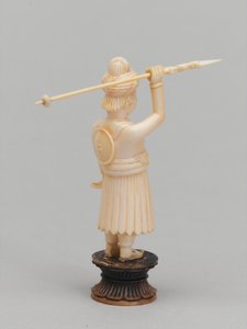 Černý pěšec, šachová figurka, Indie, cca 1820 od Leonard Wells Volk