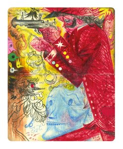 Surrealistické postavy v červených pláštích od Leonardo Flores