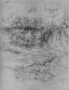 Bouře nad alpským údolím, c1480 1945 od Leonardo da Vinci