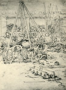 Scéna v arzenálu, c1485-1490, 1943. od Leonardo da Vinci