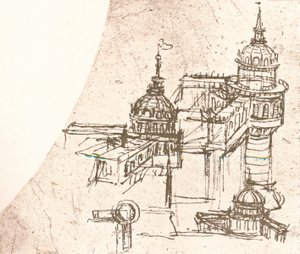 Architektura pro hrady, c1472-c1519 1883 od Leonardo da Vinci