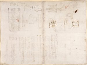 Arundel 263, f.130v, f.133 Prázdná stránka s diagramy, z 