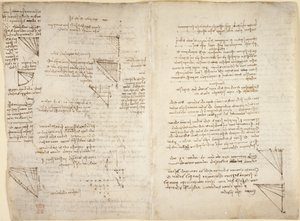 Arundel 263, f.217v, f.216 Poznámky a diagramy z 