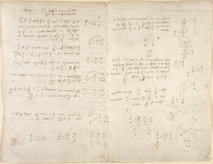Arundel 263, f.220v, f.221, Poznámky; matematické výpočty z 